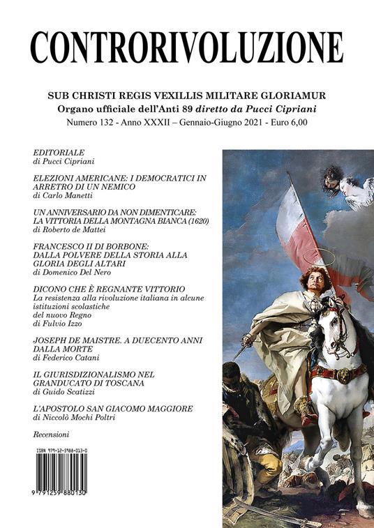 Controrivoluzione (2021). Vol. 132 - copertina