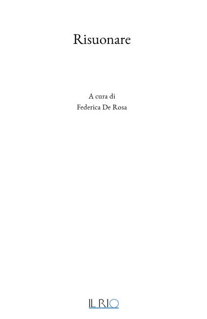 Risuonare - copertina