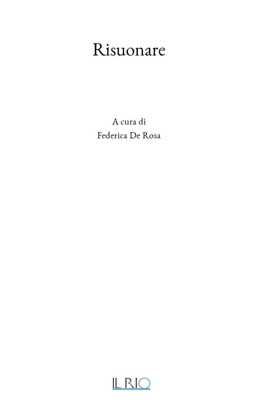 Risuonare - copertina