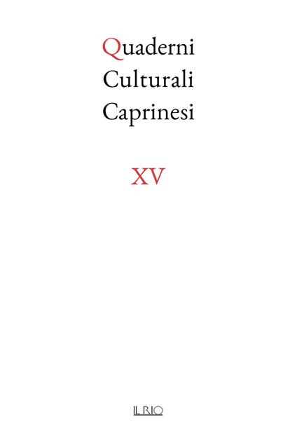 Quaderni culturali caprinesi. Vol. 15 - copertina