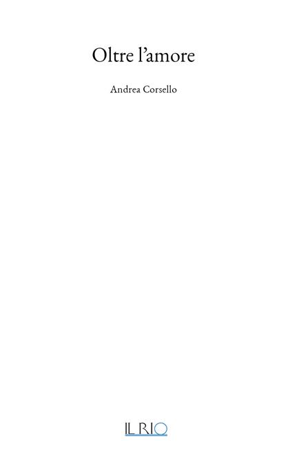 Oltre l'amore - Andrea Corsello - copertina