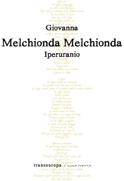 Iperuranio - Giovanna Melchionda Melchionda - copertina
