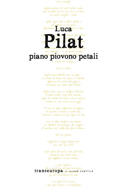 Piano piovono petali - Luca Pilat - copertina