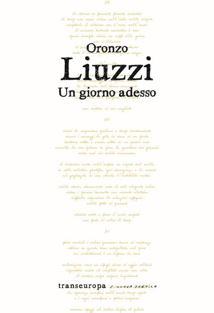 Un giorno adesso - Oronzo Liuzzi - copertina