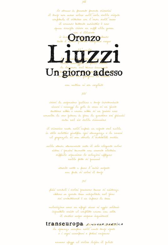 Un giorno adesso - Oronzo Liuzzi - copertina