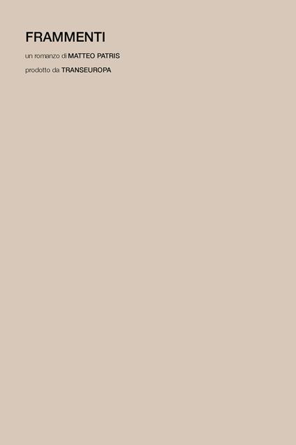Frammenti - Matteo Patris - copertina