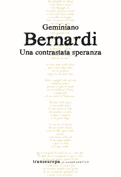 Una contrastata speranza - Geminiano Bernardi - copertina