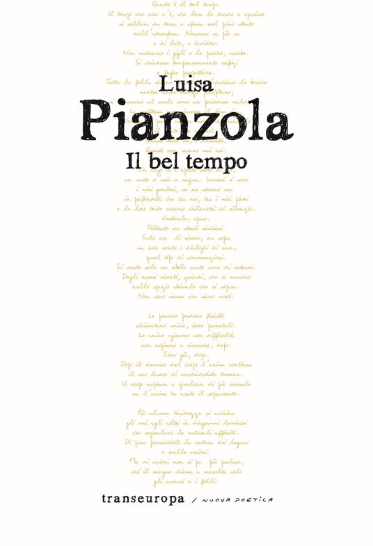 Il bel tempo - Luisa Pianzola - copertina