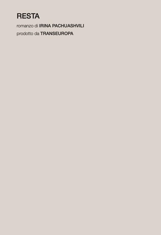 Resta - Irina Pachuashvili - copertina
