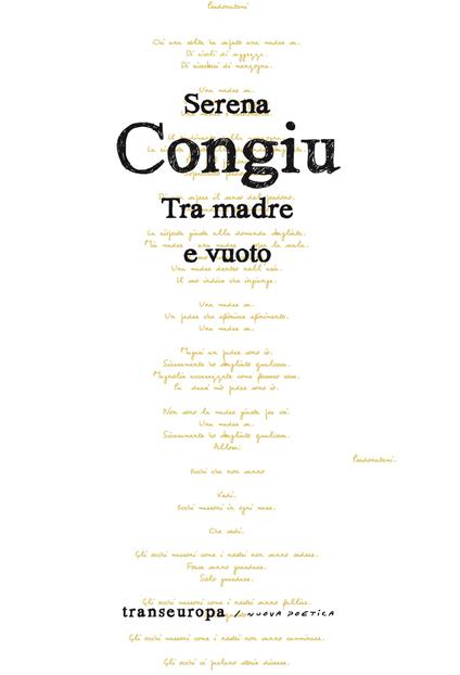 Tra madre e vuoto - Serena Congiu - copertina