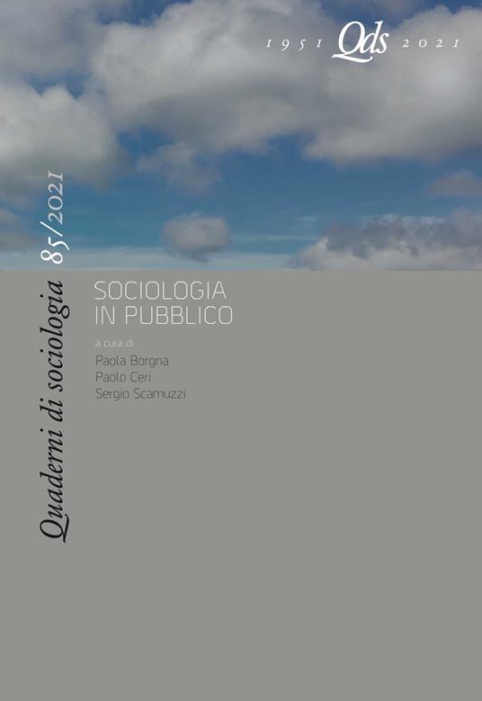 Quaderni di sociologia (2020). Vol. 85: Sociologia in pubblico - copertina
