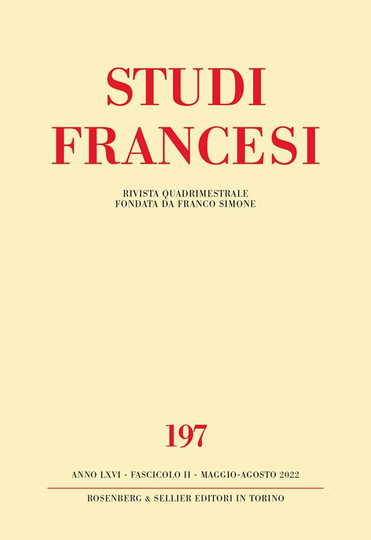 Studi francesi. Vol. 197: La loupe du lecteur. Proust et les enjeux de la lecture - copertina