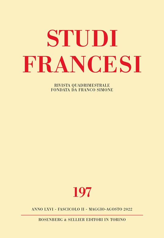 Studi francesi. Vol. 197: La loupe du lecteur. Proust et les enjeux de la lecture - copertina