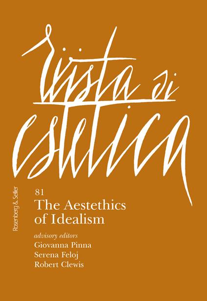 Rivista di estetica. Ediz. italiana e inglese (2022). Vol. 81: The aestethics of idealism - copertina