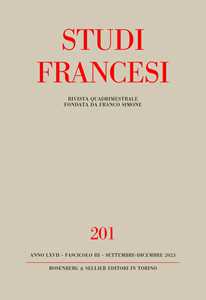 Studi francesi (2023). Vol. 201