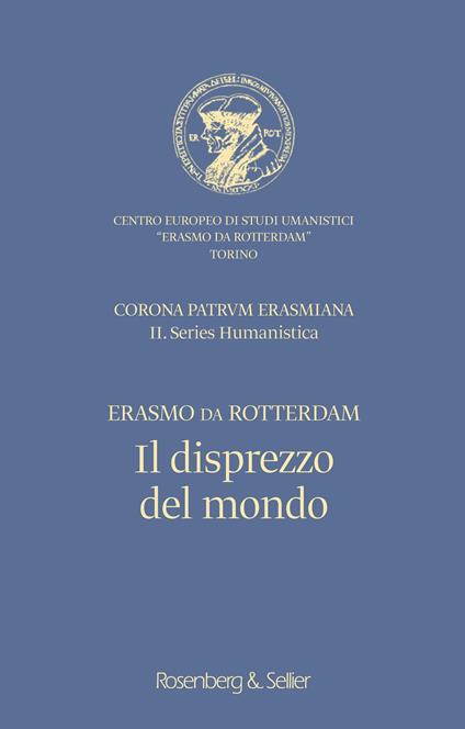Il disprezzo del mondo-De contemptu mundi - Erasmo da Rotterdam - copertina