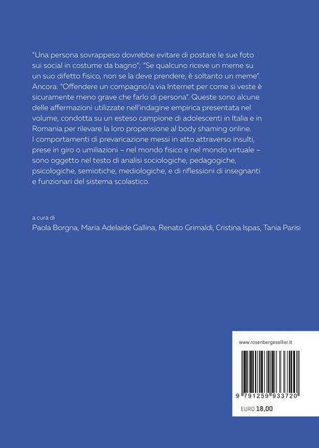Nella rete del body shaming. Riflessioni teoriche e una ricerca internazionale - 2
