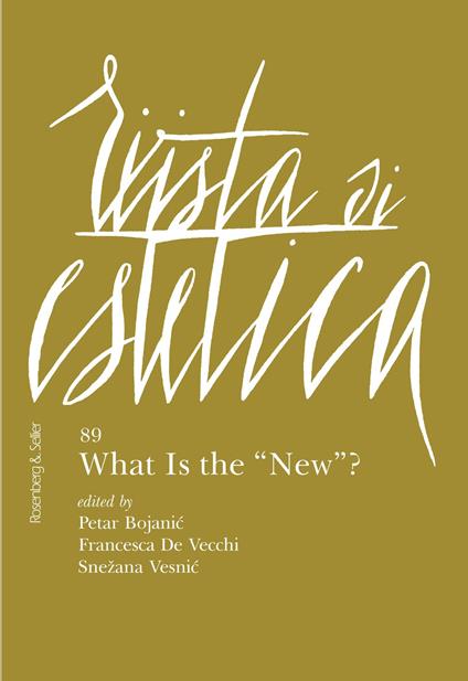 Rivista di estetica (2025). Vol. 89: What is the «New»? - copertina