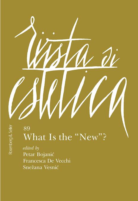 Rivista di estetica (2025). Vol. 89: What is the «New»? - copertina