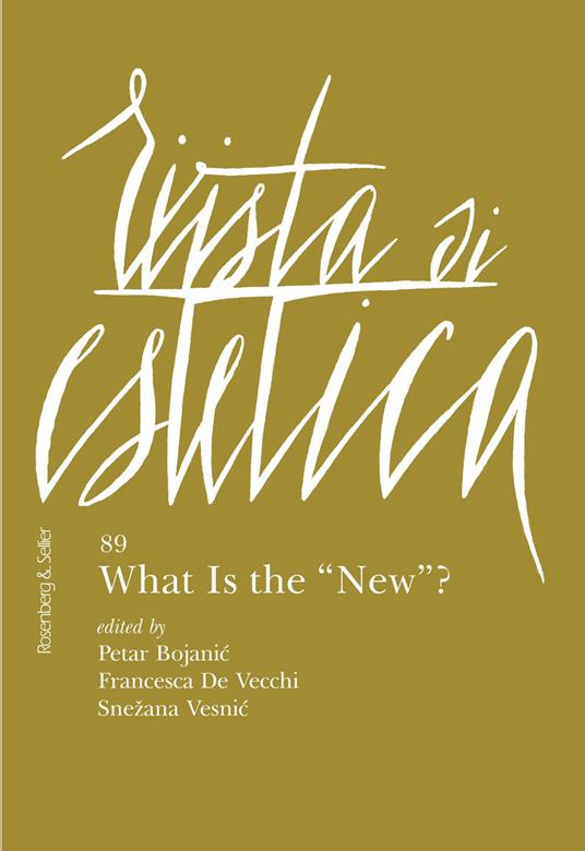 Rivista di estetica (2025). Vol. 89: What is the «New»? - copertina
