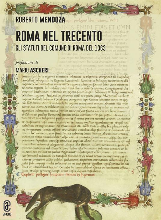 Roma nel Trecento. Gli Statuti del Comune di Roma del 1363 - Roberto Mendoza - copertina