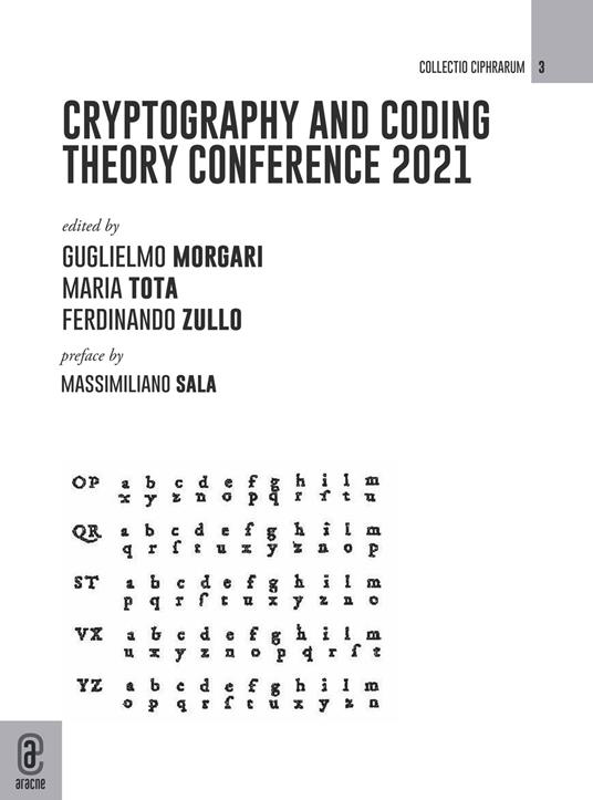 Cryptography and coding theory conference 2021 - copertina