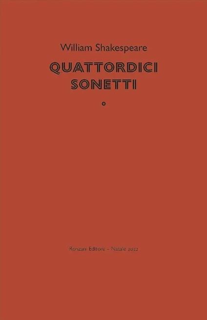 Quattordici sonetti - William Shakespeare - copertina