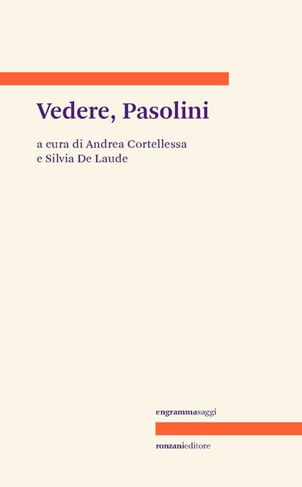 Vedere, Pasolini - copertina
