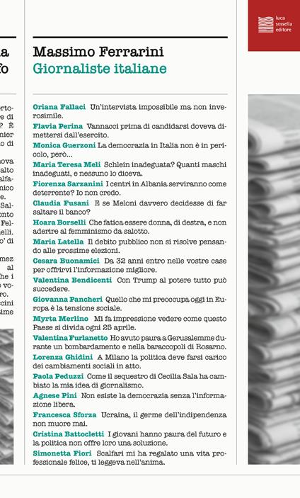 Giornaliste italiane - Massimo Ferrarini - copertina