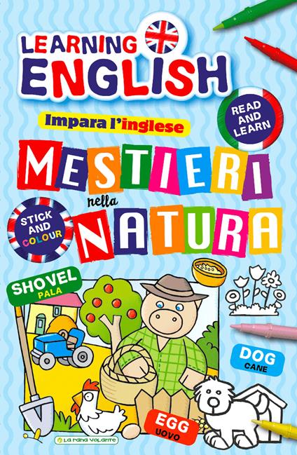 Mestieri nella natura. Impara l'inglese con i mestieri. Con adesivi - copertina
