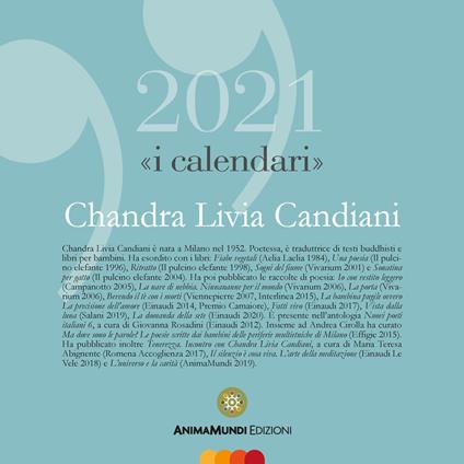 Calendario 2021 - Chandra Livia Candiani - copertina