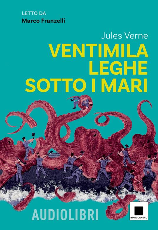 Ventimila leghe sotto i mari letto da Marco Franzelli. Con QR Code - Jules Verne - copertina