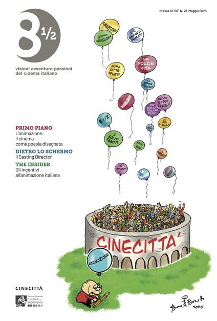 Ottoemezzo. Visioni, avventure e passioni del cinema italiano (2025). Vol. 72 - copertina