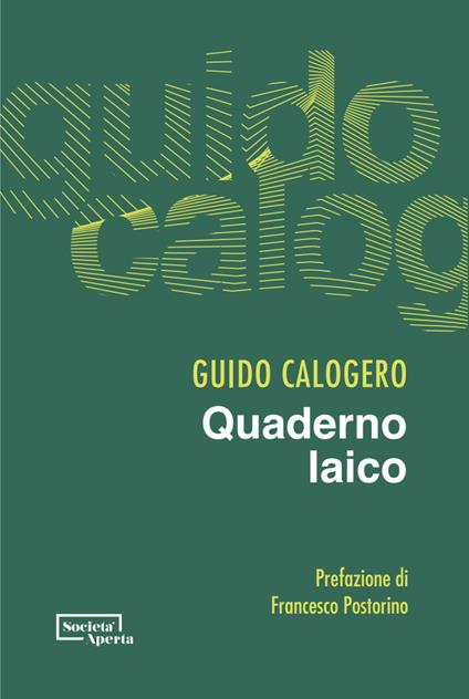 Quaderno laico - Guido Calogero - copertina