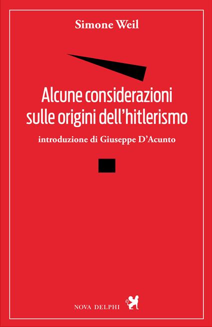 Alcune considerazioni sulle origini dell'hitlerismo - Simone Weil - copertina