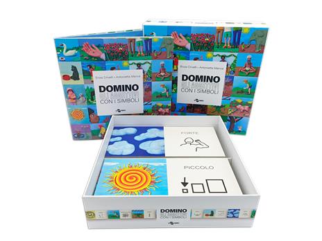 Domino gli aggettivi con i simboli. Con tessere - 4