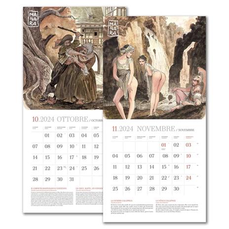 Milo Manara. Le favole libertine. Calendario 2024 - Milo Manara,Jean de La Fontaine - 2
