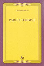Parole sorgive - Giacomo Devoto - copertina