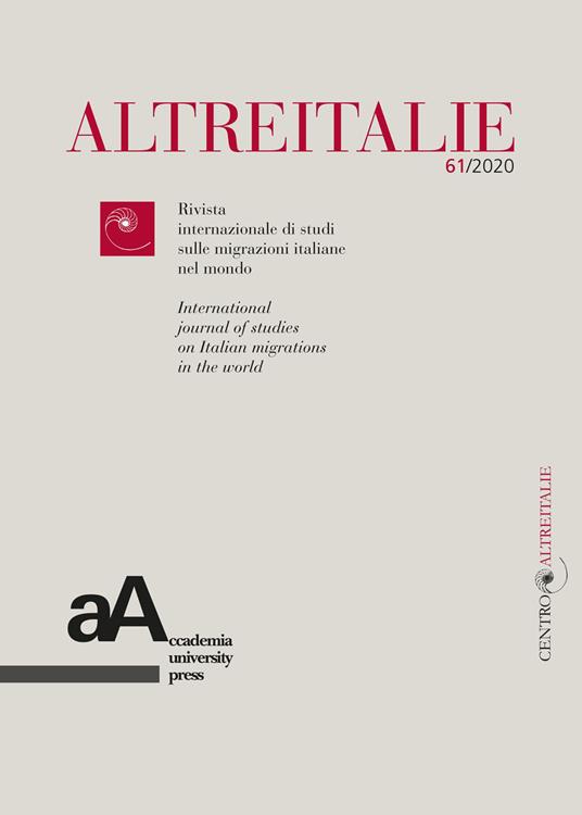 Altreitalie. Rivista internazionale di studi sulle popolazioni di origine italiana nel mondo. Vol. 61 - copertina
