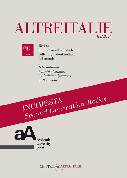 Altreitalie. Rivista internazionale di studi sulle popolazioni di origine italiana nel mondo. Vol. 63 - copertina