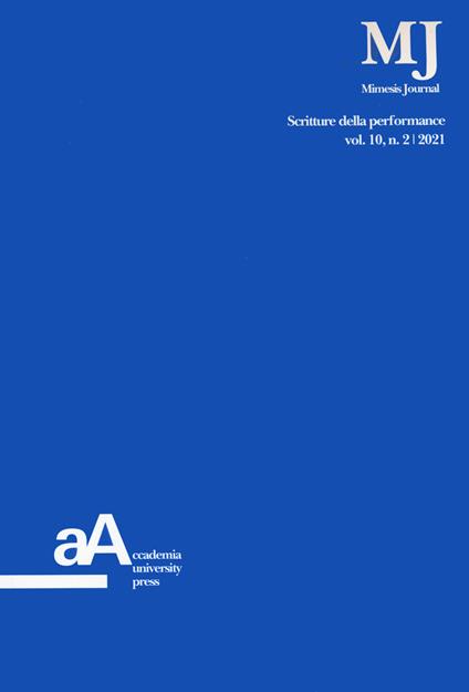 Mimesis journal. Vol. 10/2: Scritture della performance - copertina