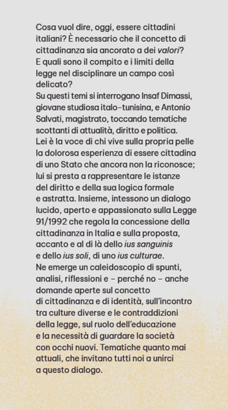 Dialoghi sul diritto di cittadinanza - Insaf Dimassi,Antonio Salvati - 2