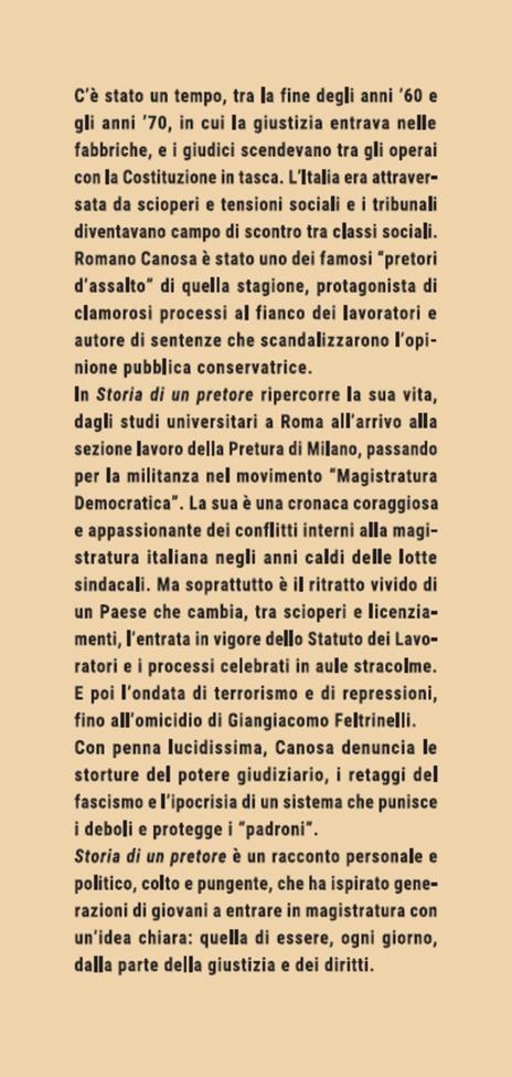 Storia di un pretore - Romano Canosa - 2