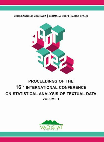 Proceedings of the 16th International Conference on statistical analysis of textual data. Vol. 1 - copertina