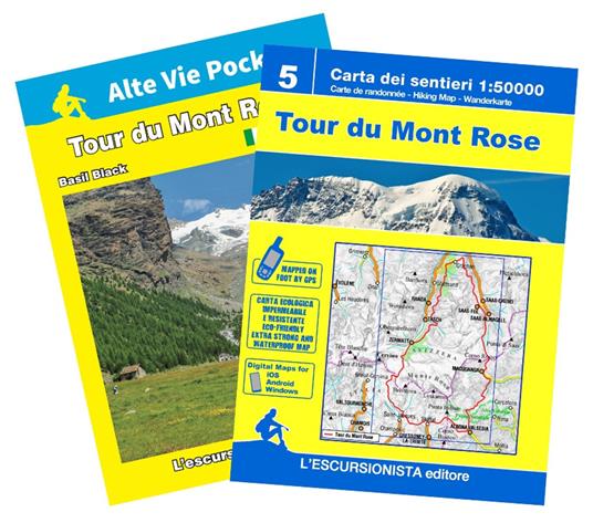Tour du Mont Rose. Ediz. multilingue. Con cartina 1:50.000 - Basil Black - copertina