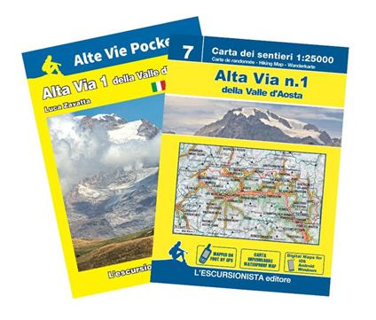 Alta via della Valle d'Aosta. Ediz. multilingue. Con carta 1:25.000. Vol. 1 - Luca Zavatta - copertina