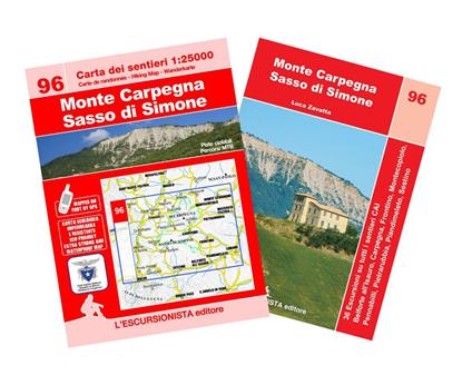 Monte Carpegna Sasso Di Simone. Carta dei sentieri 1:25000. Con guida escursionistica. Con Carta geografica ripiegata - Luca Zavatta - copertina