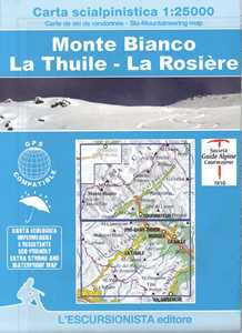 Carta scialpinistica 1 25.000. Monte Bianco La Thuile La Rosi re. E...