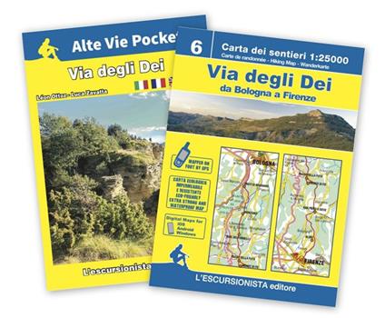 Via degli dei a piedi e in MTB carta 1:25.000. Con mini-guida: da Bologna a Firenze a piedi e in MTB. Ediz. integrale - Léon Ottoz,Luca Zavatta - copertina
