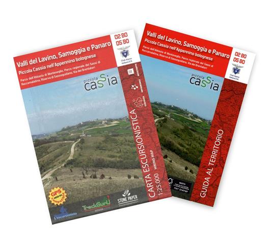 Valli del Lavino, Samoggia e Panaro. Carta dei sentieri 1:25000. Con guida al territorio. Con Carta geografica ripiegata - copertina